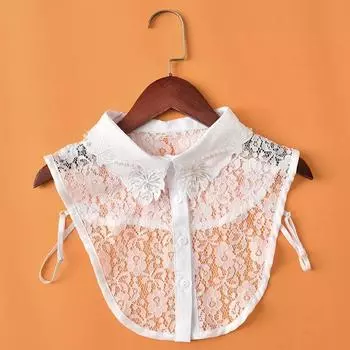 Женская рубашка с большим воротником-стойкой, белые накладные воротники, женские съемные воротники, искусственный воротник, женское платье, галстук Nep Kraagie