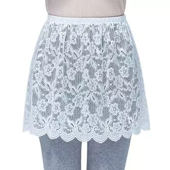 Женская рубашка с цветочным принтом сливы, многослойная рубашка с зубчатым подолом, регулируемый верх, нижняя юбка с полуслипом, нижняя юбка F3MD one size чёрный