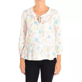 Женская рубашка с длинным рукавом и открытым воротом 5YR55Q945 XS разноцветный