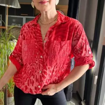 Женская рубашка с длинным рукавом, лацканом, застежкой на пуговицы, шнурком, повседневным топом с нагрудными карманами, дышащая, удобная, повседневная одежда L зелёный