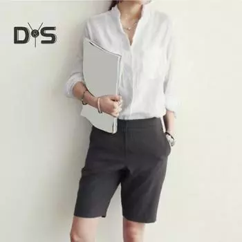 Женская рубашка с длинным рукавом с лацканами, топы, свободная посадка, однобортная, тонкая повседневная рубашка с накладным карманом, рабочая одежда 2XL белый