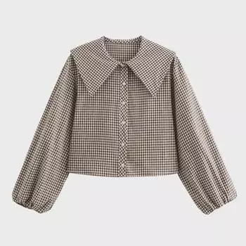 Женская рубашка с лацканами в европейском и американском стиле Medium