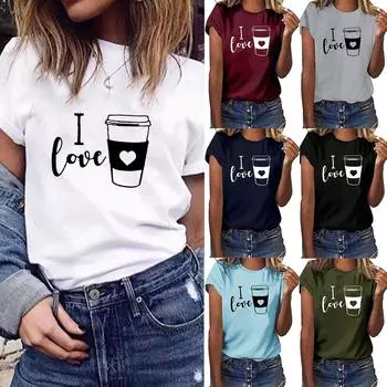 Женская рубашка с принтом больших размеров для девочек, футболка с коротким рукавом, блузка, топы