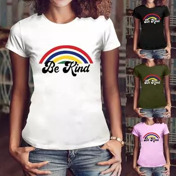 Женская рубашка с принтом больших размеров для девочек, футболка с коротким рукавом, блузка, топы XL белый