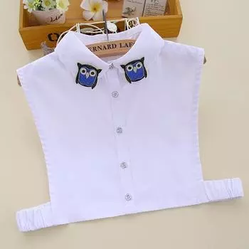 Женская рубашка с вышитым декоративным воротником из органзы, поддельный воротник, универсальный свитер, женский поддельный воротник B210