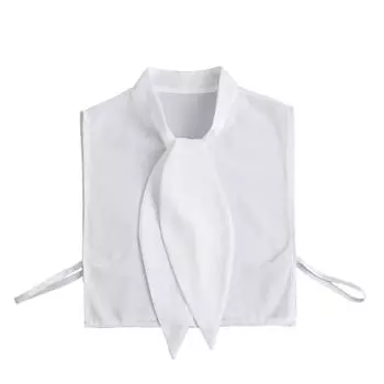 Женская рубашка с завязками спереди, рубашка со съемным лацканом, модный фальшивый воротник, накидка, шейный платок, винтажная блузка с лацканом, топ, свитер, декор