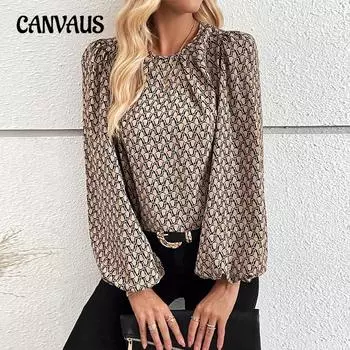 Женская рубашка в клетку с плиссированным воротником и рукавами-хомутами в курортном стиле весна/лето, элегантный французский свитер S