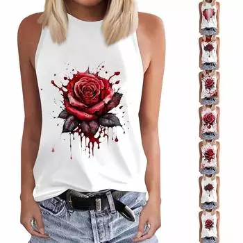 Женская рубашка-жилет с принтом на Хэллоуин, женский свободный повседневный непрерывный жилет XXL чёрный