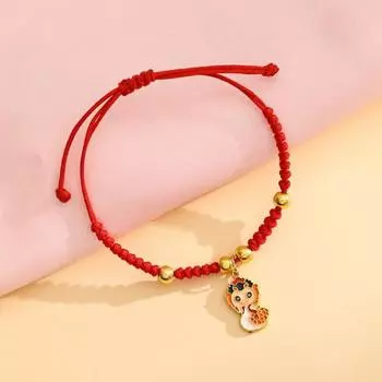 Женская ручная веревка плетеная мультяшная змея подвеска регулируемая ручная работа год змеи A