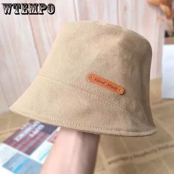 Женская рыбацкая шляпа, детская дорожная шляпа с круглым лицом, модная защитная шляпа от солнца хаки