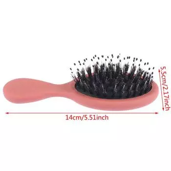 Женская щетка для волос, расческа из натуральной щетины кабана, антистатическая расческа, парикмахерская щетка коричневый