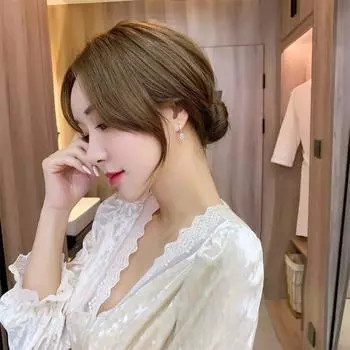 Женская серьга-подвеска из серебра 925 пробы с микро-инкрустацией цирконием, пара серебряных сережек-гвоздиков для пирсинга, серьги-кольца, ювелирные изделия в подарок