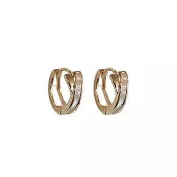 Женская серьга-ракушка крест-серьга с пряжкой