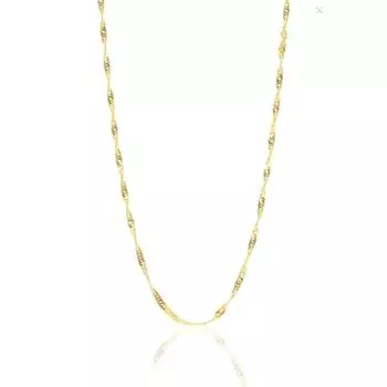 Женская серебристо-золотая модель Сингапура, цепь 60 см