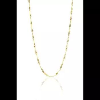 Женская серебристо-золотая модель Сингапура, цепь 60 см