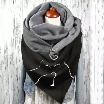 Женская серия Шарф с принтом Модный многоцелевой шарф-шаль
