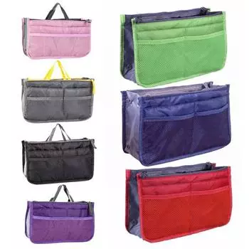 Женская сетчатая косметичка большой емкости на молнии, органайзер для хранения, дорожная сумка чёрный