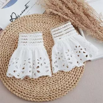 Женская сетчатая поддельная манжета, ажурные роговые манжеты, рубашка, съемные поддельные рукава, свитер, манжеты на запястье, свитер, блузка, роговые манжеты