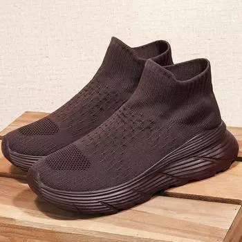 Женская сетчатая внутренняя поверхность Flying Mesh, увеличивающая рост, женская обувь, высокие туфли, спортивная повседневная обувь, женская обувь 36 прохладный черный