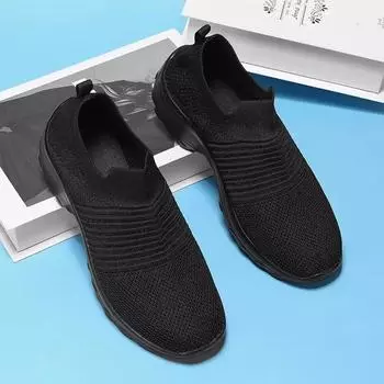 Женская сетчатая вулканизированная обувь Толстая подошва для повышенного комфорта Воздухопроницаемость Сетчатая обувь для повседневных пробежек Модная обувь 36