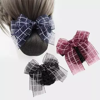 Женская сетка для волос Элегантная заколка-бантик для волос Сетка для волос Головной убор крючком Сетка для волос Снуд Модная заколка для волос с пучком
