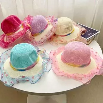 Женская сетка, красная шляпа, шляпа от солнца, рыбацкая шляпа, солнцезащитный крем, шляпа от солнца, детская шляпа, соломенная шляпа