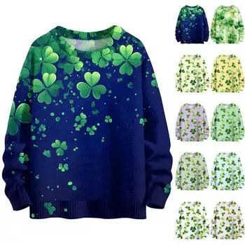 Женская сексуальная драпированная футболка с длинным рукавом и вырезом, облегающий топ с глубоким вырезом, рубашки для выхода в свет. День Патрика XXL