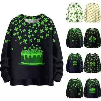 Женская сексуальная драпированная футболка с длинным рукавом и вырезом, облегающий топ с глубоким вырезом, рубашки для выхода в свет. День Патрика XXXL чёрный