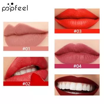 Женская сексуальная губная помада, длительный матовый блеск для губ 4