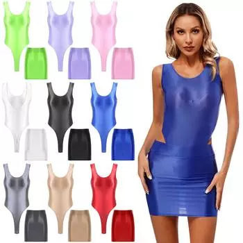 Женская сексуальная клубная одежда, костюм для танцев на пилоне, клубный костюм для выступлений, боди без рукавов, юбка-карандаш, уличная одежда для йоги, тренировок M