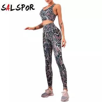 Женская сексуальная красивая спина с принтом, быстросохнущая одежда с высокой талией, ягодицы, одежда для йоги, костюм из двух предметов