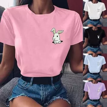 Женская сексуальная модная футболка, повседневные летние топы с короткими рукавами и принтом XXL белый