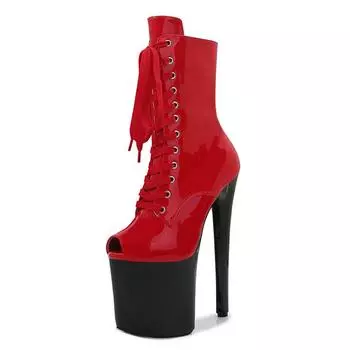 Женская сексуальная обувь Обувь для танца на пилоне Туфли-лодочки Туфли для вечеринок и клуба Туфли на платформе с высоким каблуком Туфли с открытым носком 35 белый