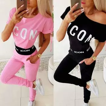 Женская сексуальная повседневная толстовка на шнурке с буквенным принтом, состоящая из двух частей L чёрный