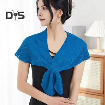 Женская шаль, ажурная вязка, удобная теплая шаль, однотонная, со шнуровкой, легкая, накидка на плечо, аксессуары для костюма красный