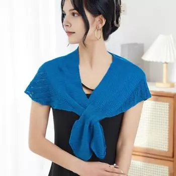 Женская шаль, ажурная вязка, удобная теплая шаль, однотонная, со шнуровкой, легкая, накидка на плечо, аксессуары для костюма абрикосовый