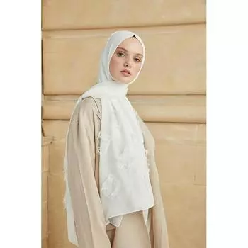 Женская шаль Fulya с кисточками Off White