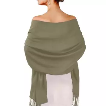 Женская шаль из искусственного кашемира, вечернее платье, шаль One Size армия зеленый