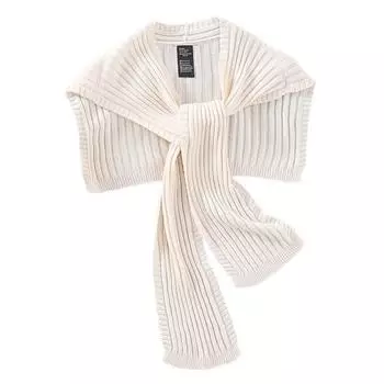 Женская шаль из смеси шелка и шерсти, теплая и универсальная, с искусственным воротником, осенний внешний шарф, маленькая накидка One size оранжевый