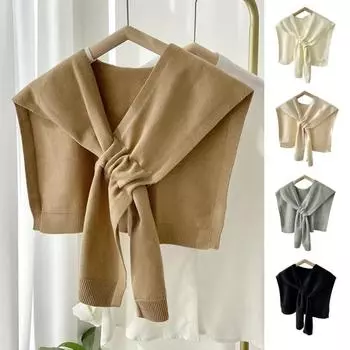 Женская шаль, однотонное украшение, дышащий уютный женский шарф из полиэстера, женская одежда
