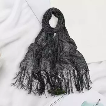 Женская шаль, яркая цветная отделка кисточками, блестящее платье, шаль, повседневная одежда, свадьбы, вечеринки золотистый