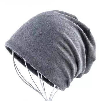 Женская шапка-бини, карманная весенне-осенняя шапка-тюрбан, шапка-тюрбан в стиле хип-хоп, шапки-тюрбаны для женщин 56-60CM чёрный