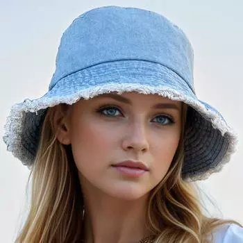 Женская шапка DIMANAF из денима и хлопка, модная женская одежда 2024 года One Size чёрный