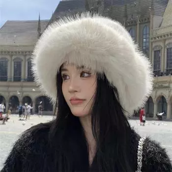 Женская шапка из меха, толстая женская зимняя модель, Prairie Wind, толстый мех норки, древняя ветрозащитная теплая плюшевая рыбацкая шапка one size fits all белый