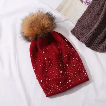 Женская шапка вязаный пуловер однотонная шапка One Size дымный черный