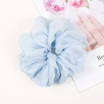 Женская шелковая резинка для волос из шифона однотонная эластичная резинка для волос завязки лента держатель для хвостика повязка на голову аксессуары для волос для девочек
