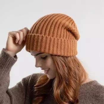 Женская шерстяная шапка вязаная шапка теплая защита ушей плюшевая ворсовая шапка average size
