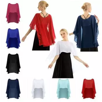 Женская шифоновая шаль, свадебная накидка, шарф, свадебные шали, накидки для вечерних платьев One Size серый