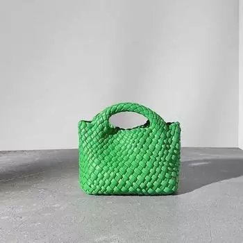 Женская шикарная плетеная сумка из натуральной кожи: Универсальная сумка через плечо и через плечо для матери и ребенка