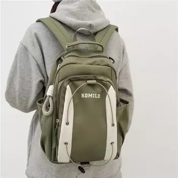 Женская школьная сумка с цветными блоками, рюкзак большой емкости для мужчин, спортивный рюкзак для путешествий на открытом воздухе